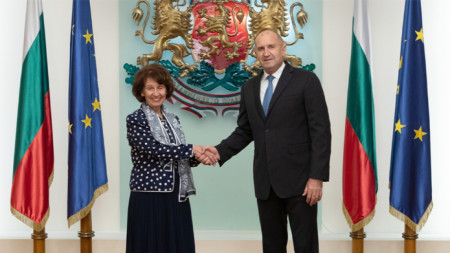 Întâlnirea președinților Rumen Radev și Gordana Siljanovska-Davkova la Sofia, 13 septembrie 2024.