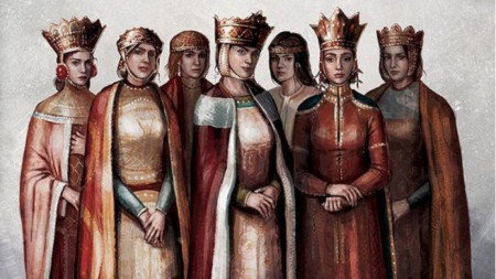 Корицата на книгата „Първите дами на Средновековна България