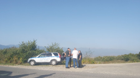 Team of investigators near the site of the crash