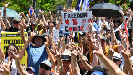 Протести в Австралия срещу противопандемичните мерки