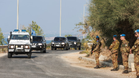 Бойци на ЮНИФИЛ край границата с Израел, 27 октомври 2022 г.