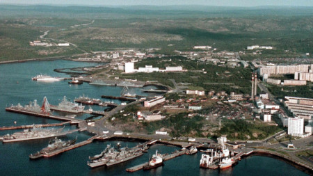 Руска военноморска база в Североморск.