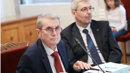 Министърът на здравеопазването проф. Христо Хинков (вляво)- 23 октомври 2023 г.