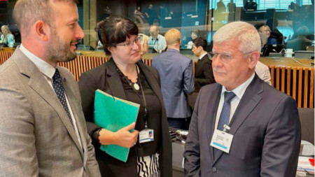 Министърът на земеделието Кирил Вътев по време на Европейския съвет в Брюксел - 26 юни 2023