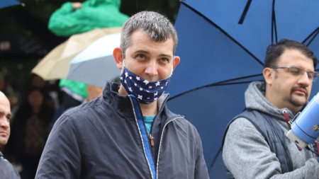 Димитър Делчев на протест в София