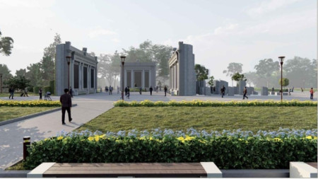 Идеен проект на Мемориала на Първи и Шести пехотен полк в района на НДК