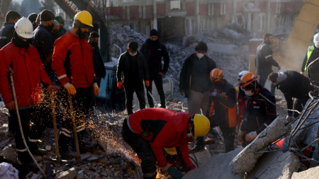 Спасителна акция в Адъяман, Югоизточна Турция, 12 февруари 2023 г.
