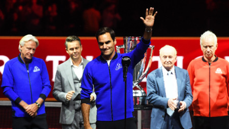 Роджър Федерер сложи край на блестящата си кариера в Лондон през септември.