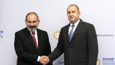 Премиерът на Армения Никол Пашинян се срещна с президента Румен Радев.