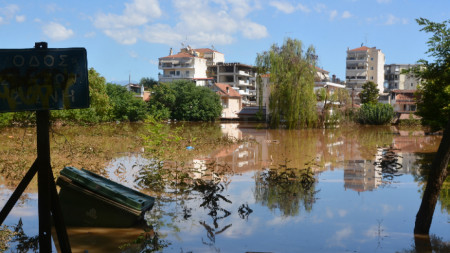 Наводнен квартал в Лариса, Гърция, 11 септември 2023 г.