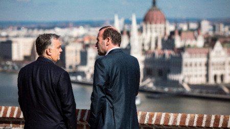 Виктор Орбан и Манфред Вебер в Будапеща, 12 март 2019 г. 