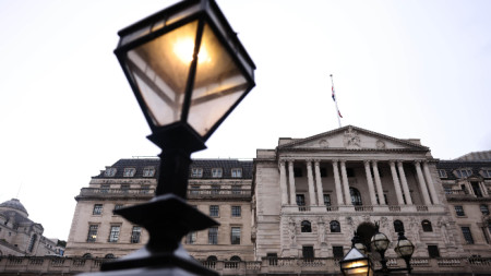 Фасадата на Bank of England в Лондон.