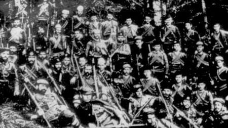 Сборната въстаническа чета преди заминаване в 1903 година.