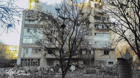 Щети от руската атака в Тернопил, 19 ноември 2025 г.