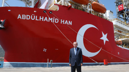 Турският президент Реджеп Тайип Ердоган пред 