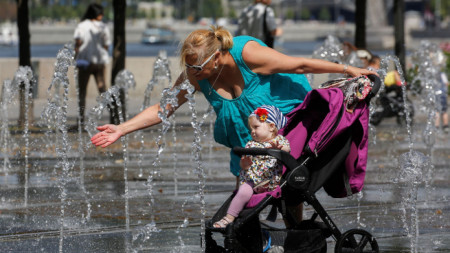 Москва беше засегната от гореща вълна тази седмица като температурите