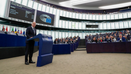 Изказване на Олаф Шолц пред европарламента по случай Деня на Европа