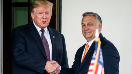 Доналд Тръмп и Виктор Орбан в Белия дом, 2019 г.