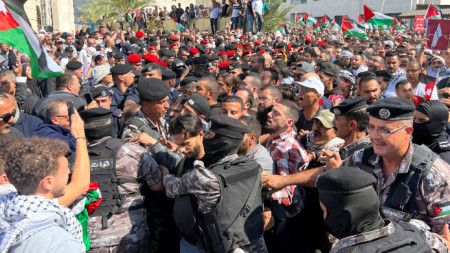 Пропалестински протест в Аман, Йордания, 18 октомври 2023 г.