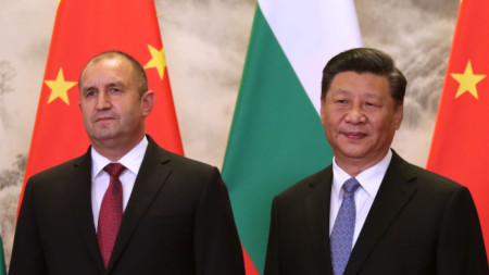 Румен Радев и Си Цзинпин в Пекин през 2019 г.