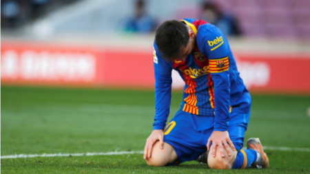 Лионел Меси регистрира личен антирекорд след като Барселона завърши 0 0