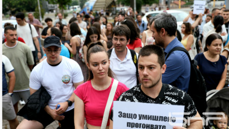 На протеста на медиците в София -  27 юни 2025 г.