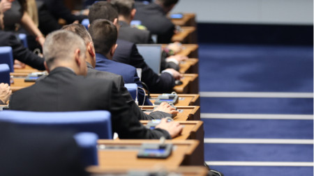 Депутати в пленарната зала на Народното събрание.