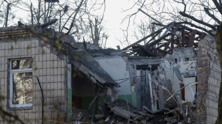 Поразена от руски дрон детска градина в Киев - 25 ноември 2023