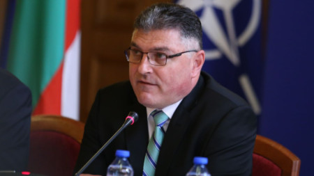 Министър на отбраната Георги Панайотов на пресконференция в София, 8 юли 2021 г.