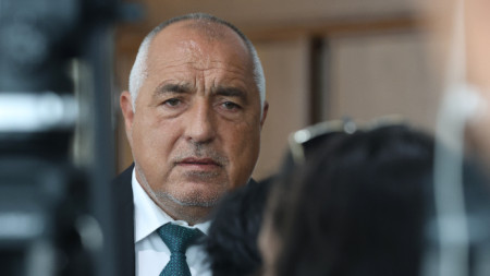 Лидерът на ГЕРБ Бойко Борисов в кулоарите на Народното събрание.