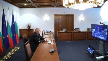 Премиерът Бойко Борисов участва във видеоконферентната среща на лидерите на ЕС.