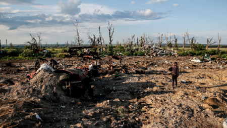 Опустошен район край Харков, 15 юли 2023 г.