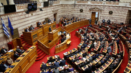На заседание на парламента в Атина, архив.