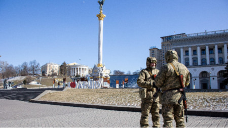 Военные в центре Киева, 10 марта 2022 года
