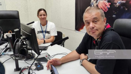 Любомир Бенковски - Бенджи в студиото на БНР-Радио Варна с Нина Милошевич