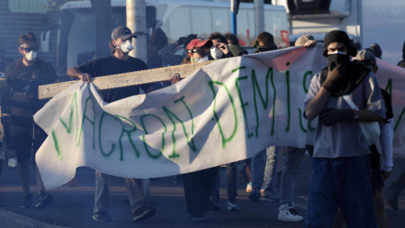 Протест срещу Еманюел Макрон в Монпелие, 10 септември 2025 г.