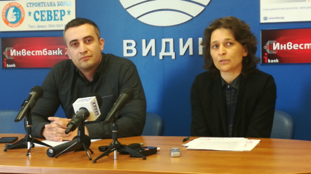Председателят на РИК Видин Емил Емилов и секретарят Ирена Дочева.