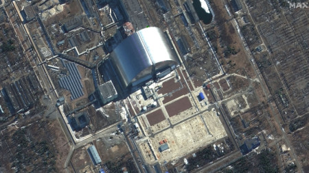 Сателитна снимка на атомната централа в Чернобил