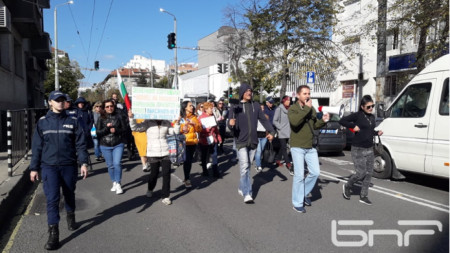 Близо 50 протестиращи затрудниха за кратко движението по бул Христо