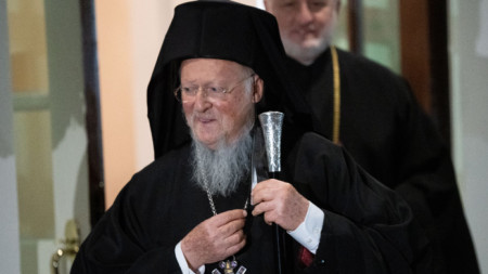 Вселенският патриарх Вартоломей който беше изписан от болница във Вашингтон