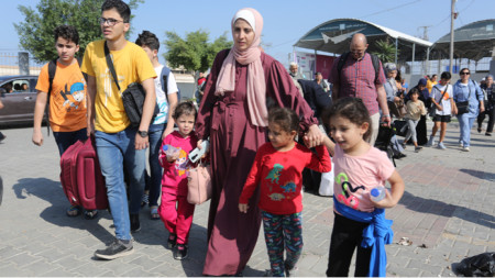El paso Rafah, en la frontera entre Gaza y Egipto, 1 de nviembre de 2023