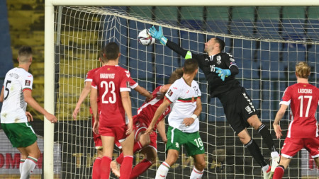 Победният гол на Ивайло Чочев срещу Литва, с който нашите спечелиха в София с 1:0