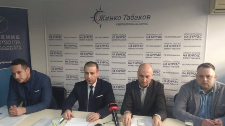 Манол Тодоров (вляво); Живко Табаков; Стоян Грозев и Костадин Андонов