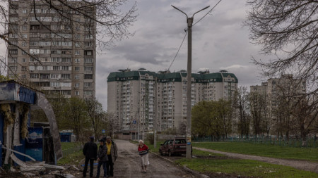 В Харков, североизточна Украйна, 19 април 2022 г.