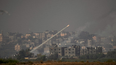 Ракета, изстреляна от Ивицата Газа към Израел, 23 октомври 2023 г.