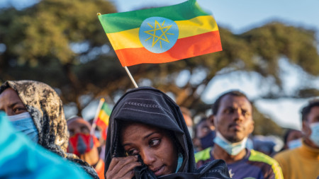 Церемония за почитане на жертвите в етиопската столица Адис Абеба