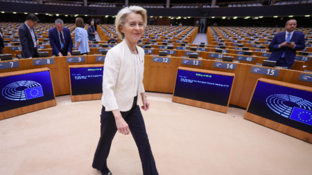 Урсула фон дер Лайен в Европарламента в Брюксел, 13 ноември 2025 г.