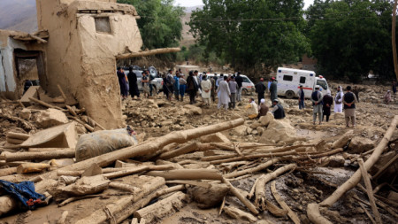 Последствия от наводнения в Афганистан.
