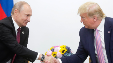 Путин и Тръмп на срещата на Г-20 през миналата година в Япония. 