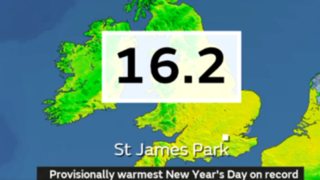 Великобритания стана свидетел на най топлия си първи ден от годината